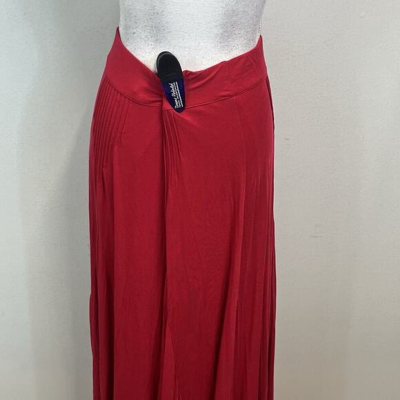 Maeve Anthropologie Skirt size Large Cranberry Pink Long Maxi Jersey A Line Boho - Picture 10 of 12